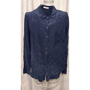 Good CONDITION WOMEN Chelsea Flower Womens 100% Silk Button Down Long Sleeves ch